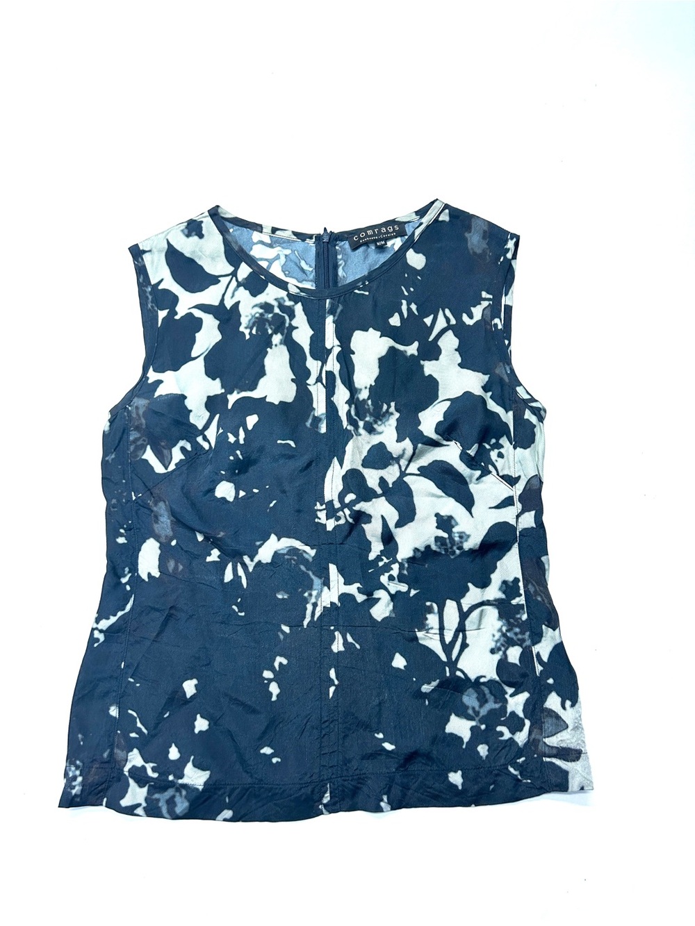 Comrags Gunhouse Cornish Floral Photo Negative Print Sleeveless Top Blouse Tank